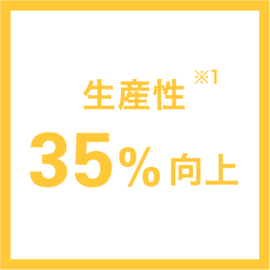 生産性35%向上